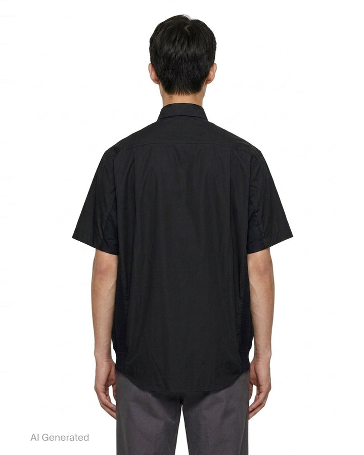 Cotton Poplin Short Sleeve Shirt | sacai | Club21 - back