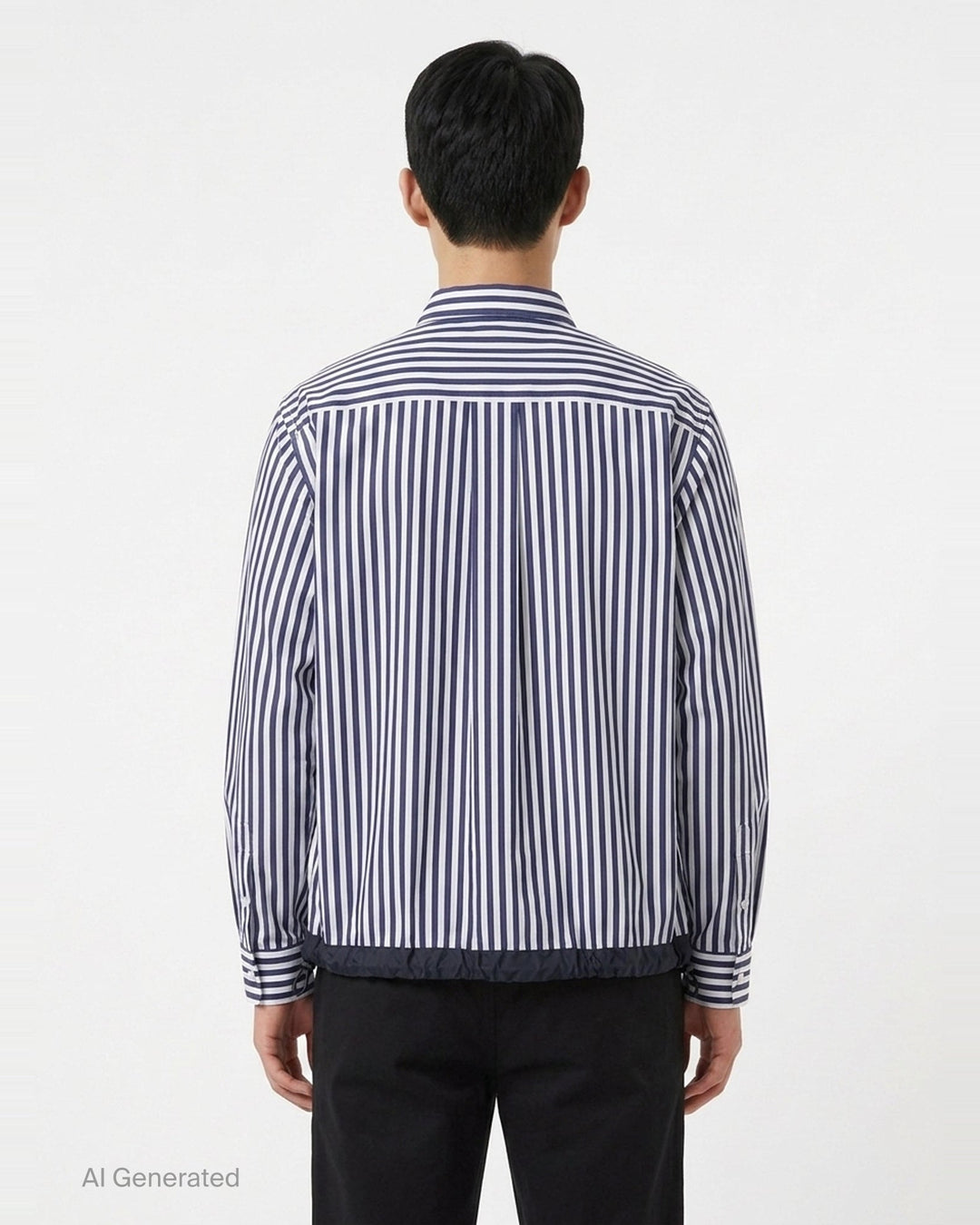 Cotton Poplin Striped Shirt | sacai | Club21 - back