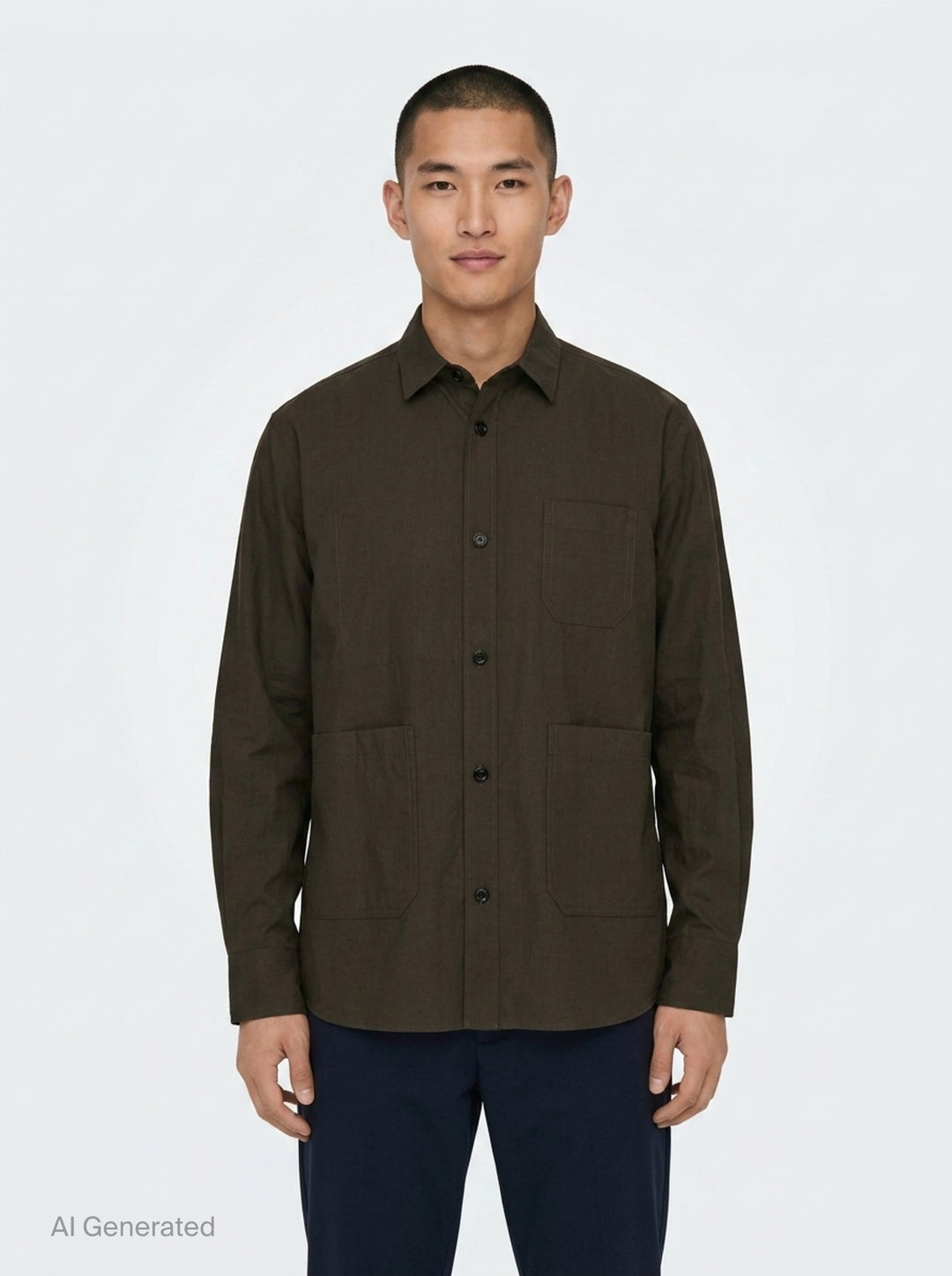 Cotton Typewriter Long Sleeve Shirt | sacai | Club21 - front