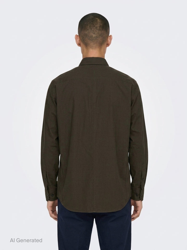 Cotton Typewriter Long Sleeve Shirt | sacai | Club21 - back
