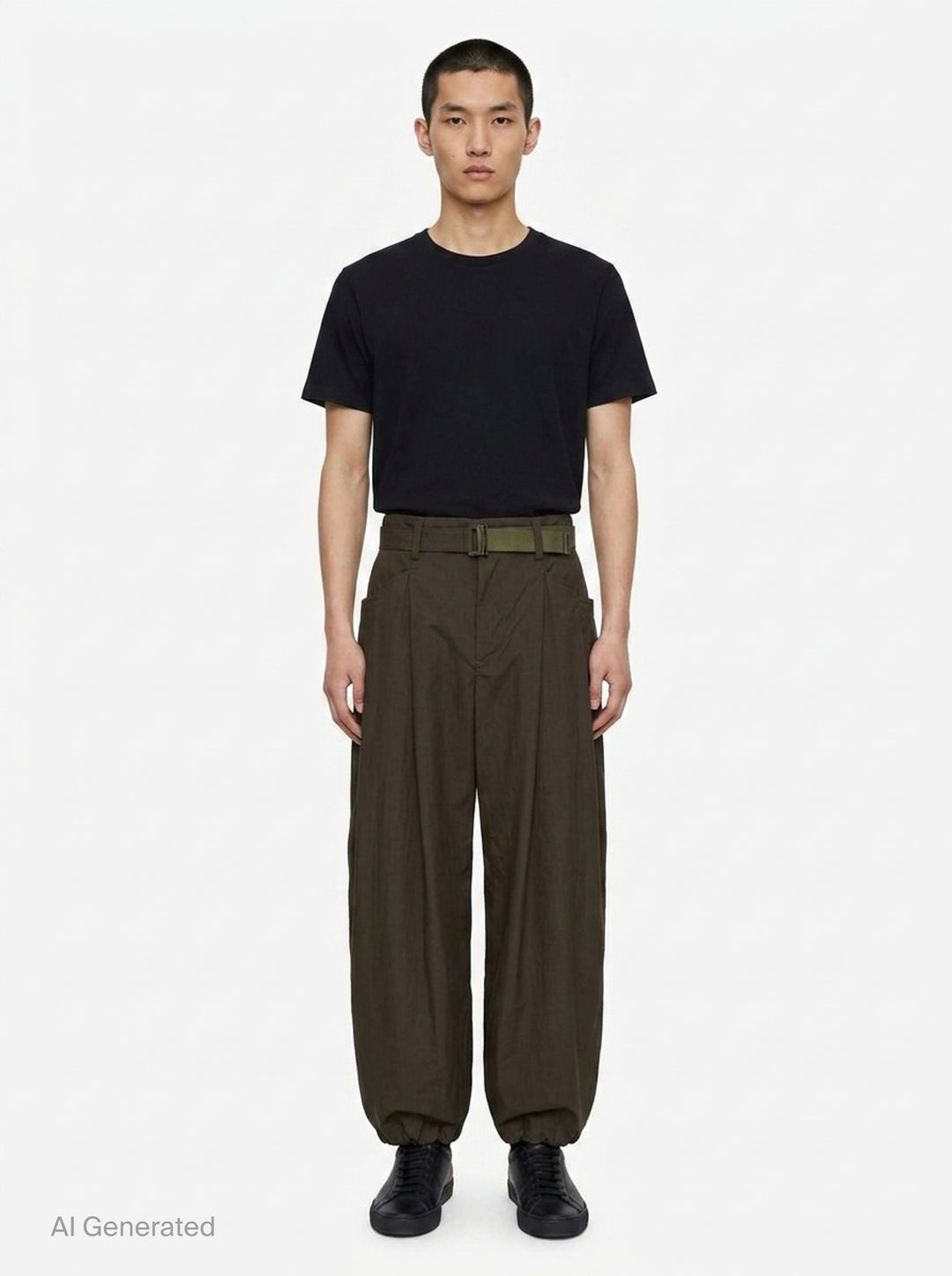 Cotton Typewriter Pleated Pants | sacai | Club21 - front