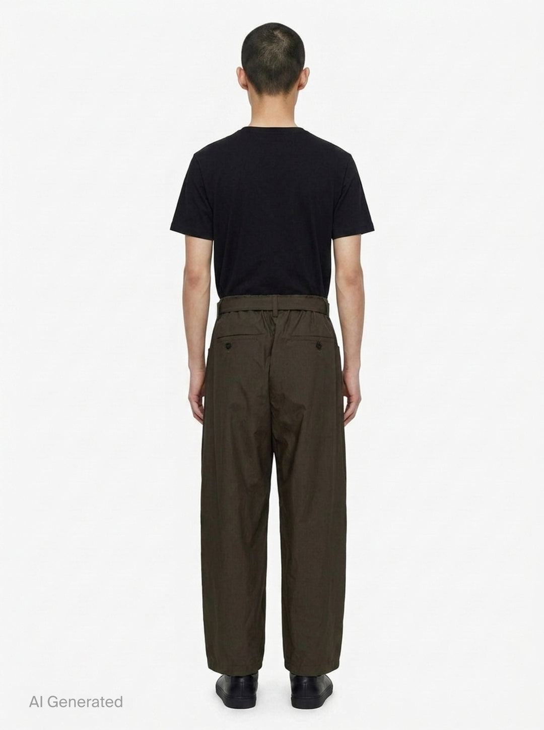 Cotton Typewriter Pleated Pants | sacai | Club21 - back