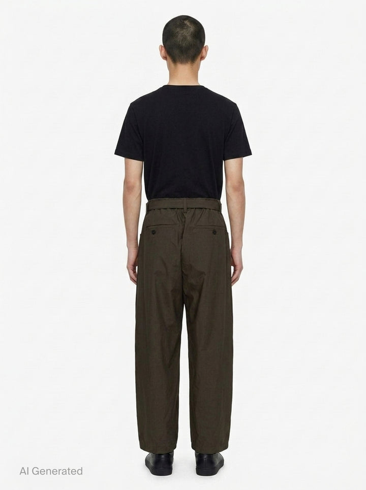 Cotton Typewriter Pleated Pants | sacai | Club21 - back