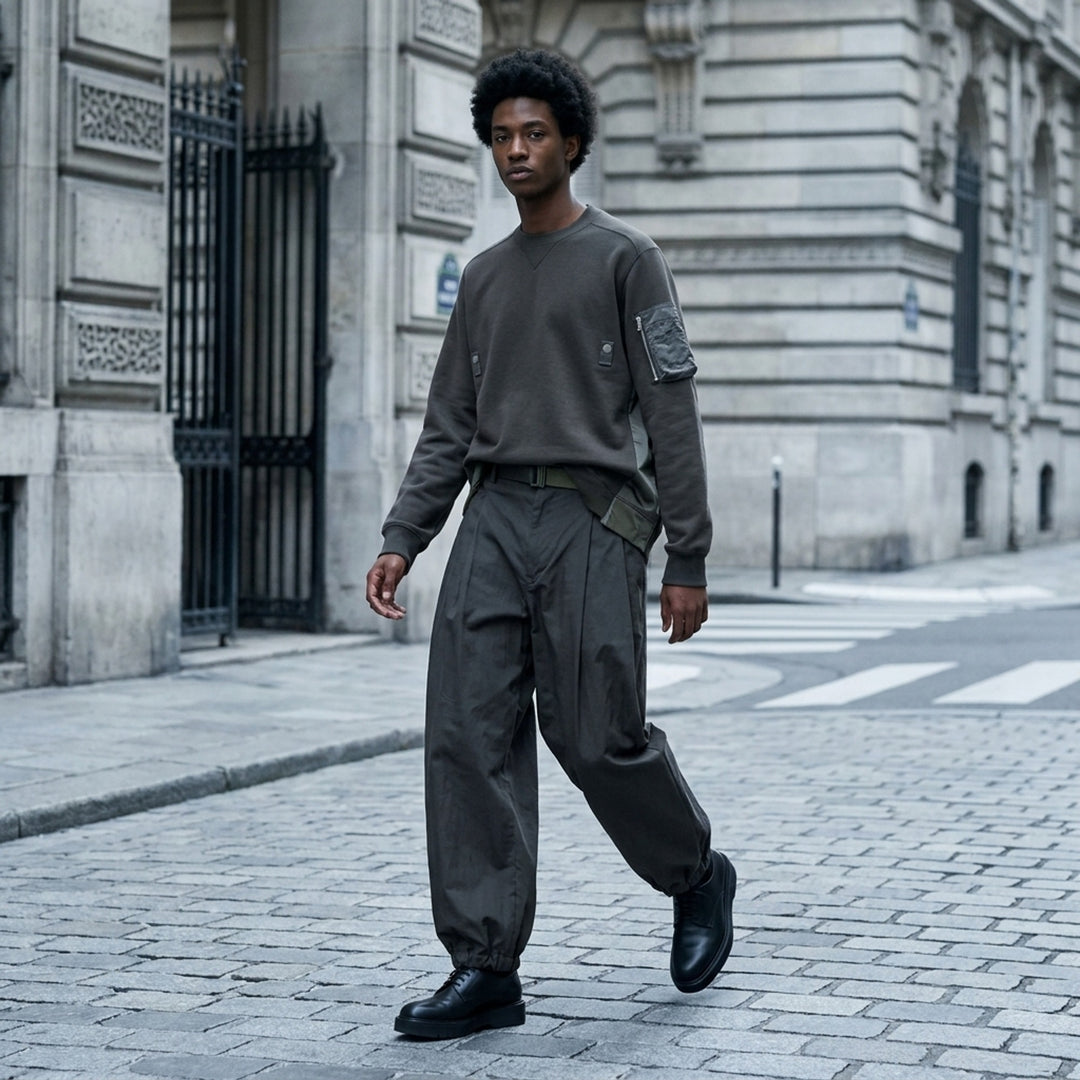 Cotton Typewriter Pleated Pants | sacai | Club21 - lifestyle
