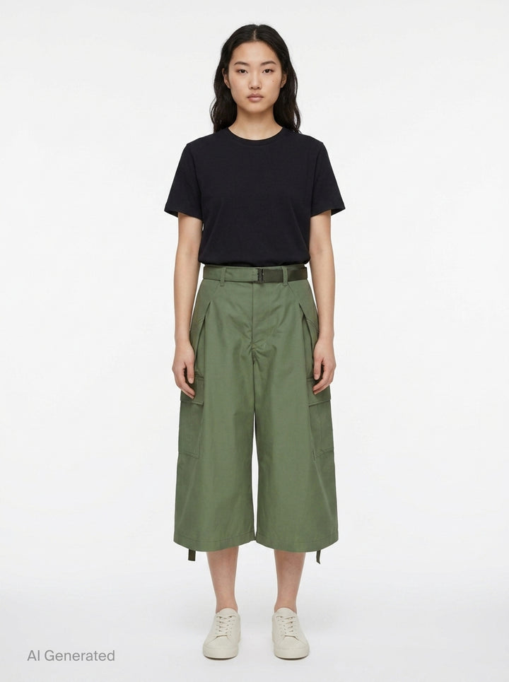 Cotton Weather Cargo Shorts | sacai | Club21 - front