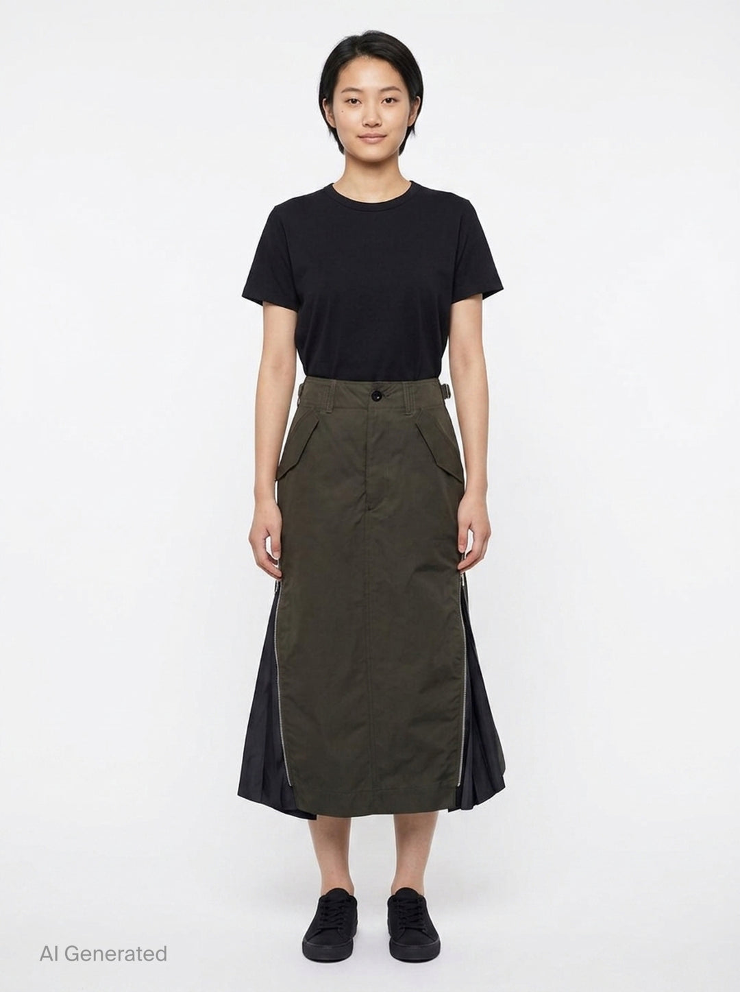 Cotton Weather Midi Skirt | sacai | Club21 - front