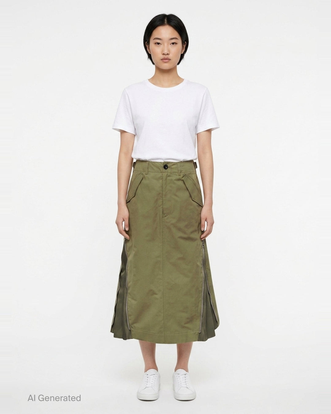 Cotton Weather Midi Skirt | sacai | Club21 - front