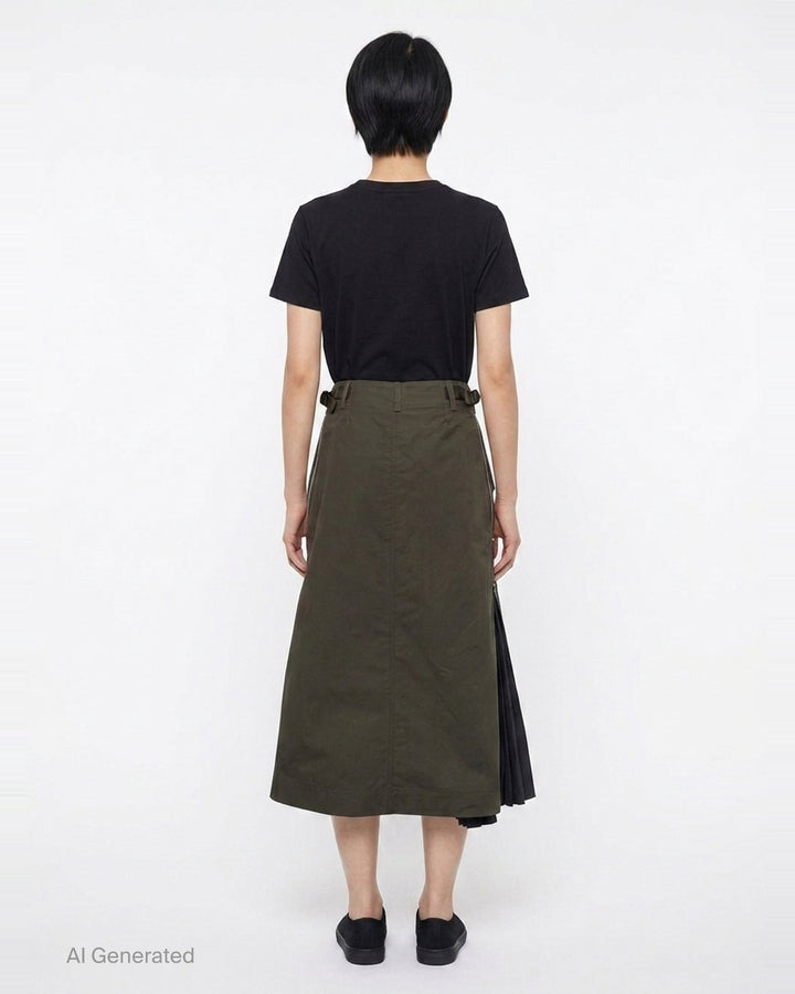 Cotton Weather Midi Skirt | sacai | Club21 - back