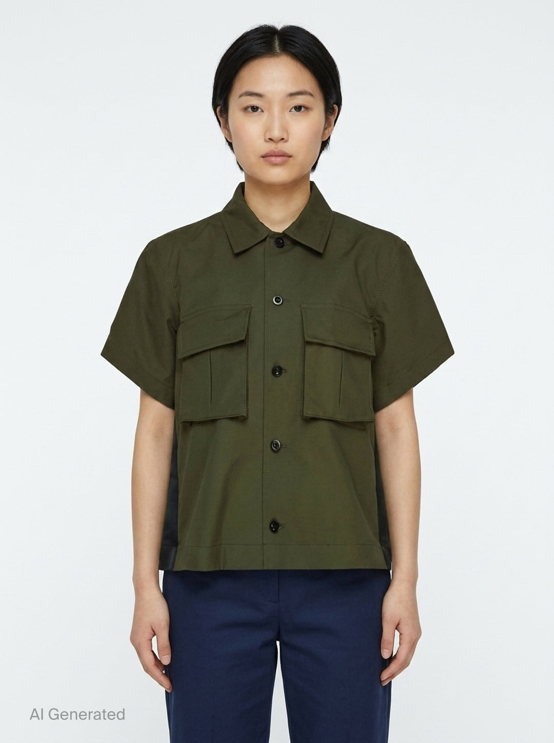 Cotton Weather Short Sleeve Shirt | sacai | Club21 - front