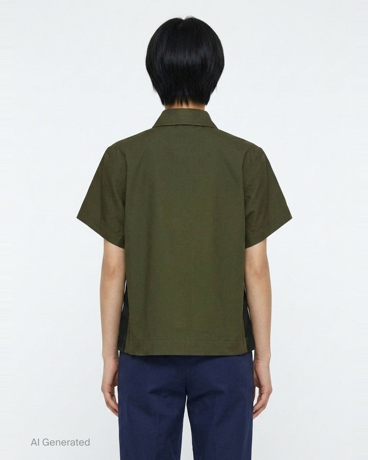 Cotton Weather Short Sleeve Shirt | sacai | Club21 - back