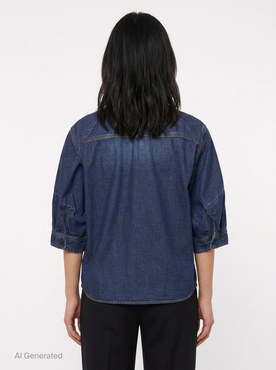 Cropped Denim Shirt | sacai | Club21 - back