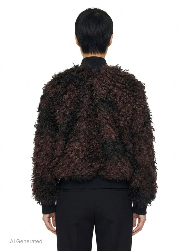 Curly Faux Fur Blouson | sacai | Club21 - back