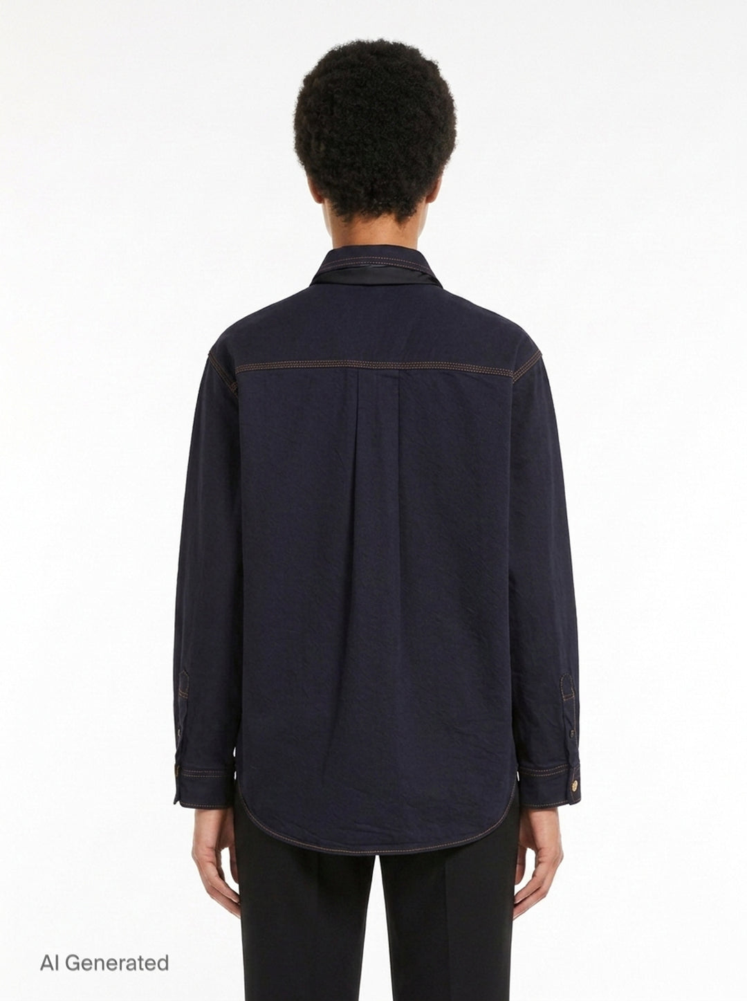 Denim Shirt with Scarf | sacai | Club21 - back
