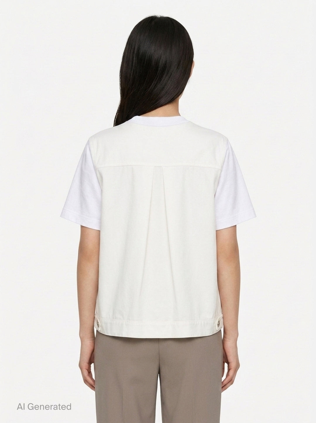 Denim x Cotton Jersey T-Shirt | sacai | Club21 - back