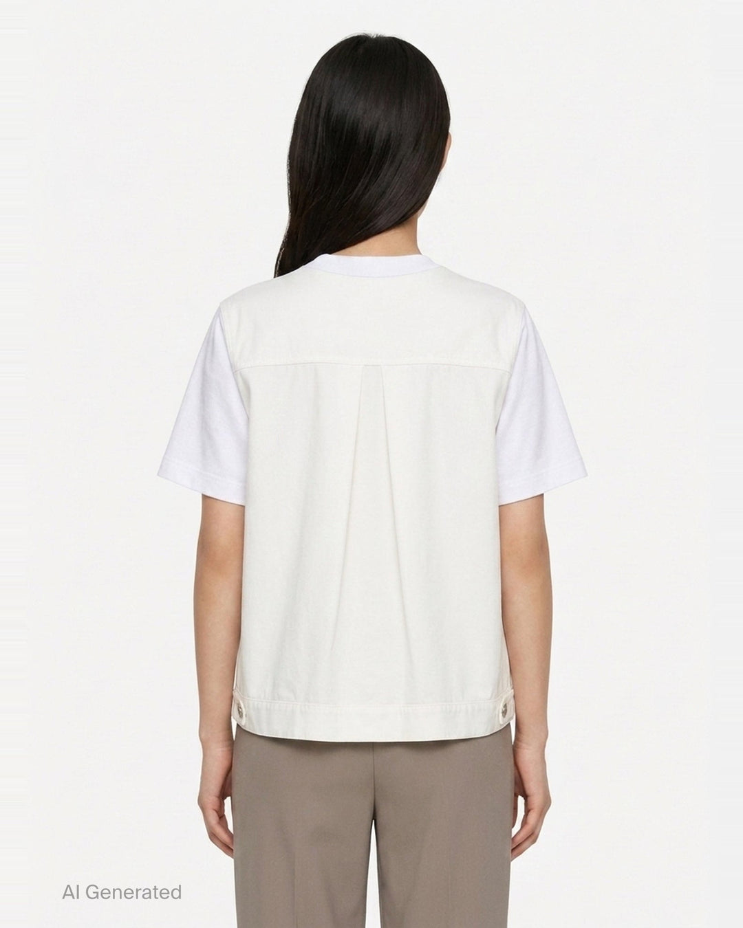 Denim x Cotton Jersey T-Shirt | sacai | Club21 - back