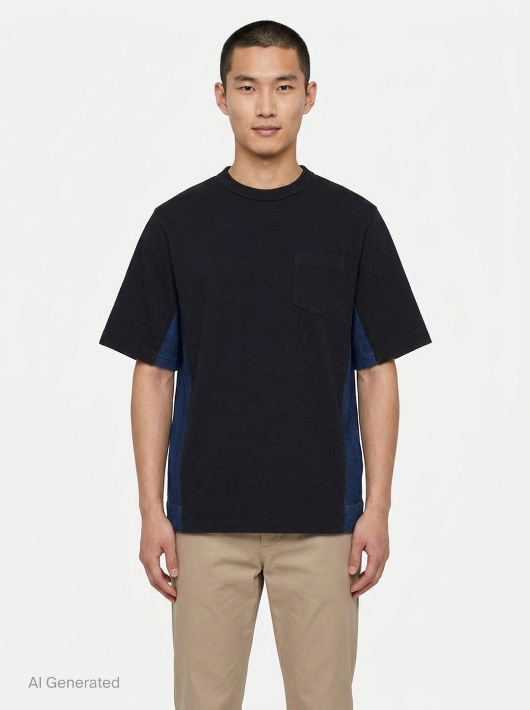 Denim x Cotton Jersey Tee | sacai | Club21 - front
