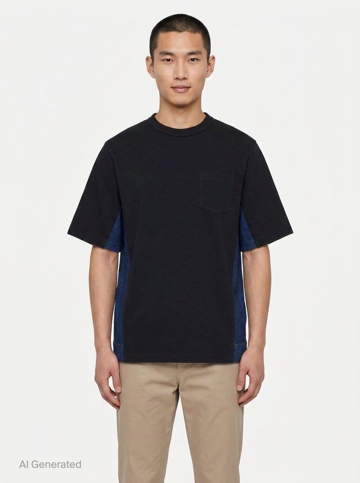 Denim x Cotton Jersey Tee | sacai | Club21 - front