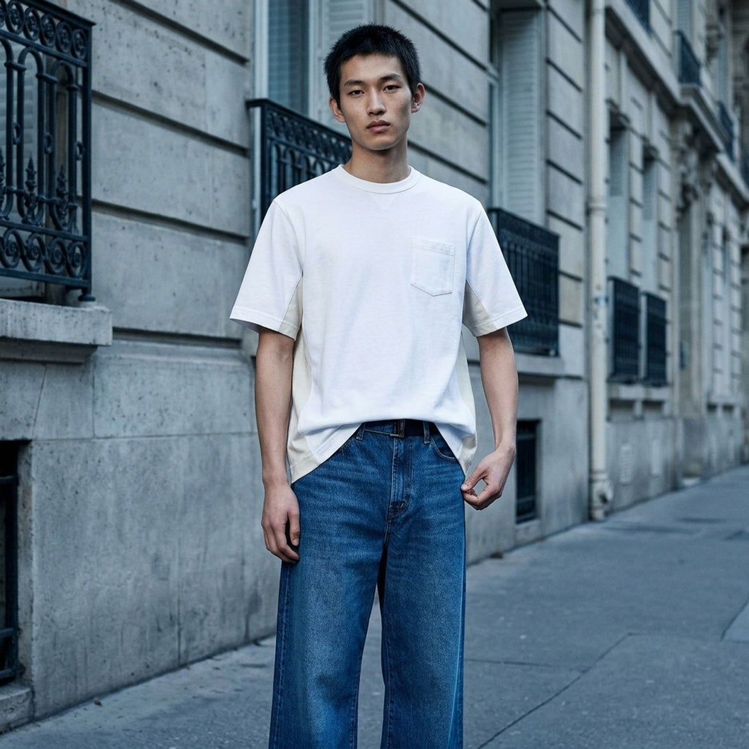 Denim x Cotton Jersey Tee | sacai | Club21 - lifestyle