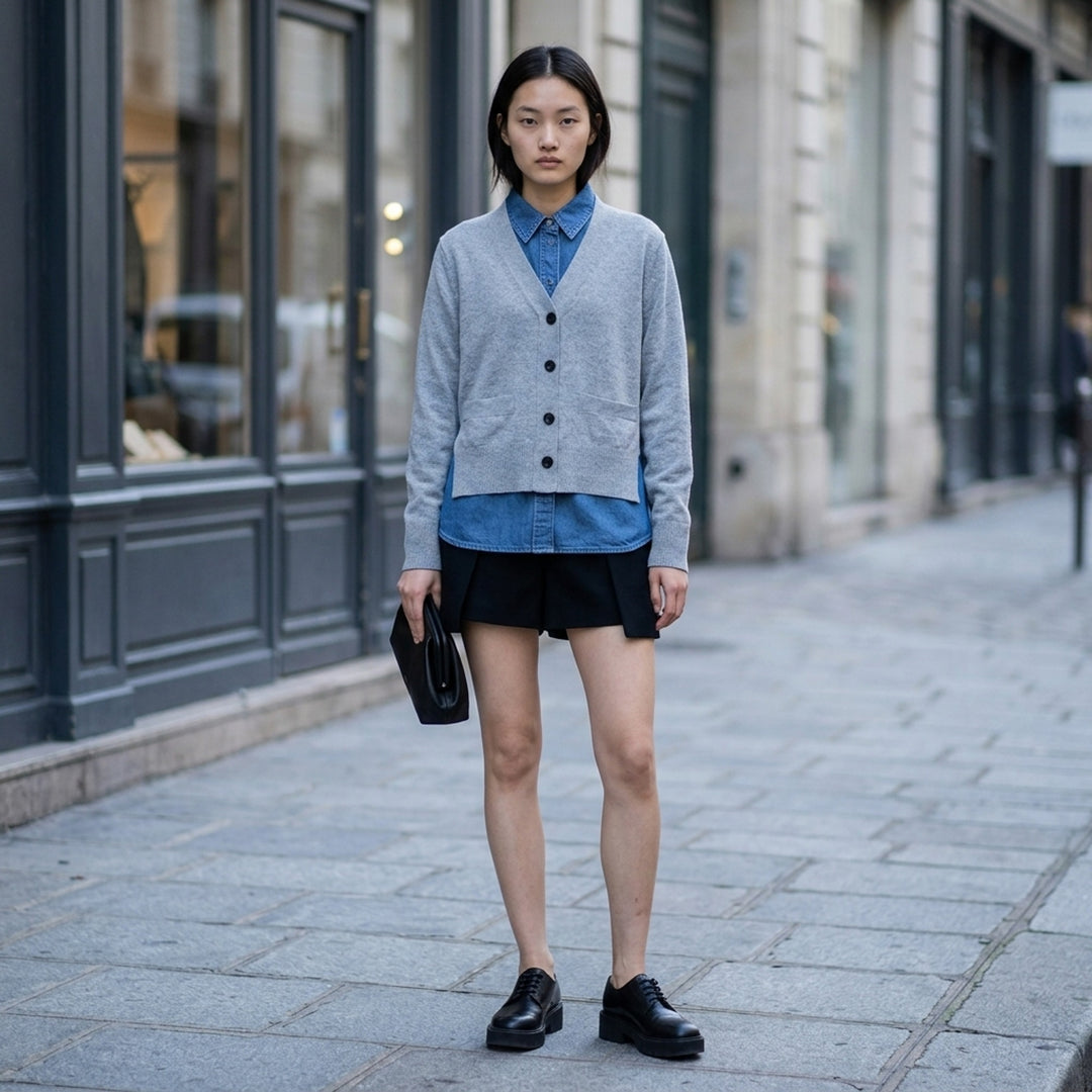 Denim x Knit Cardigan | sacai | Club21 - lifestyle