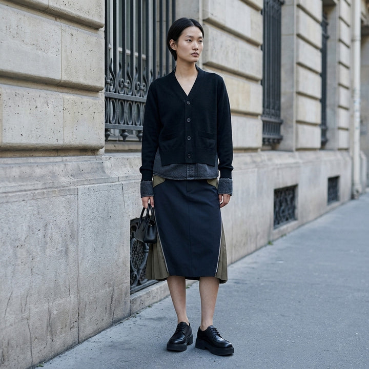 Denim x Knit Cardigan | sacai | Club21 - lifestyle