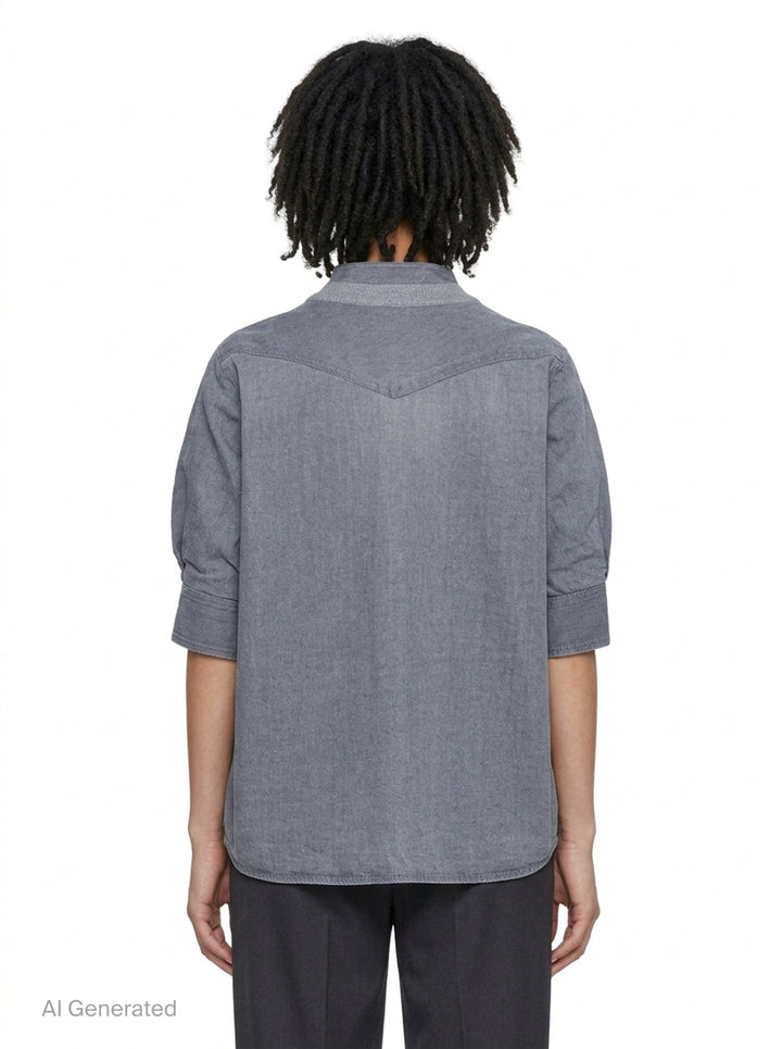 Denim x Knit Pullover | sacai | Club21 - back