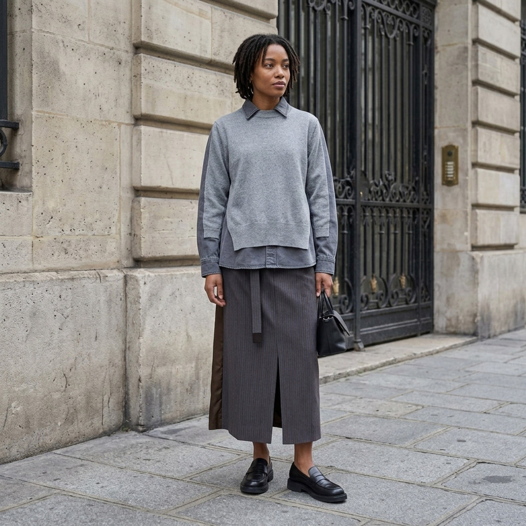 Denim x Knit Pullover | sacai | Club21 - lifestyle