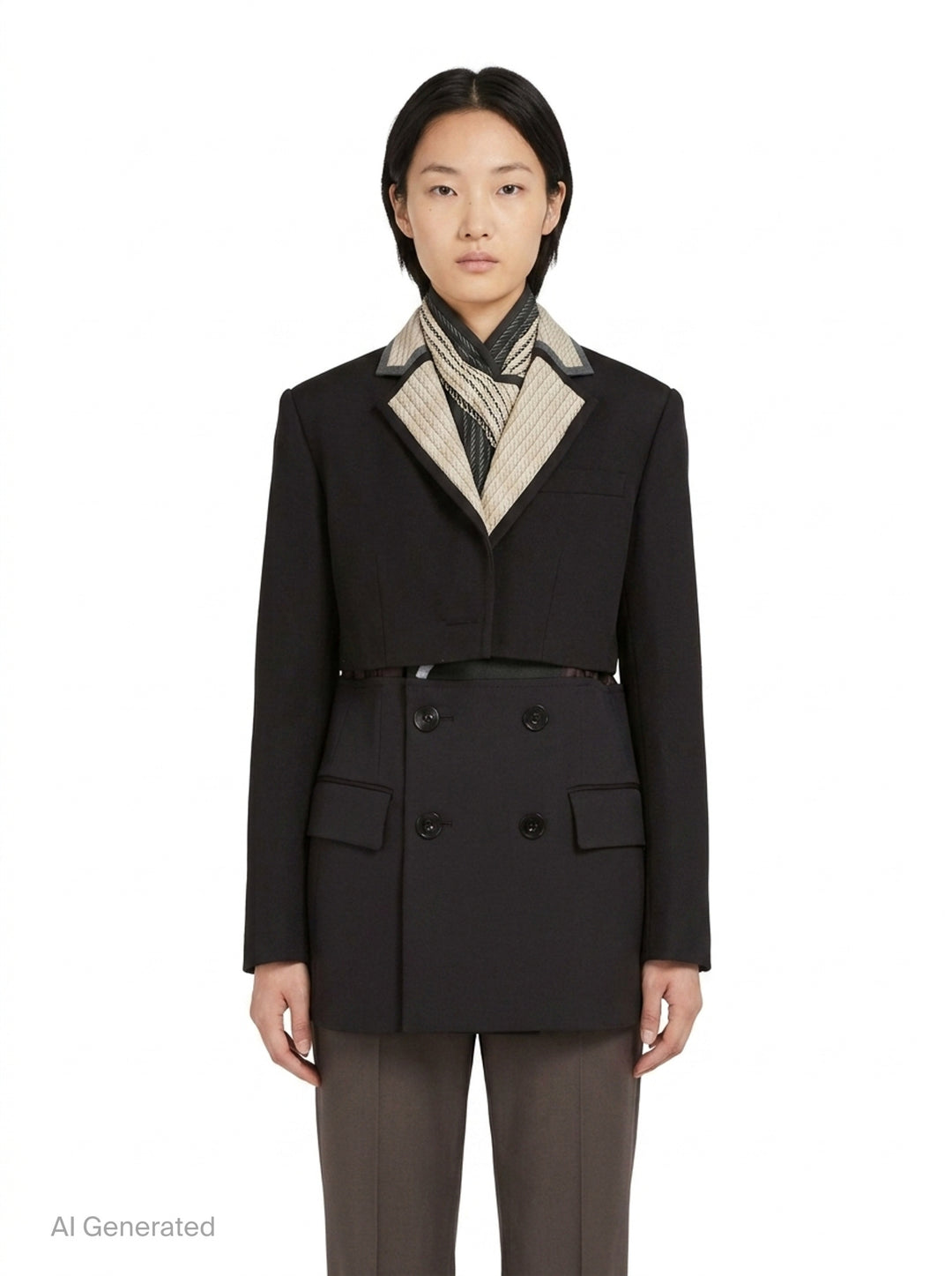 Double-Faced Silk Cotton Jacket | sacai | Club21 - front