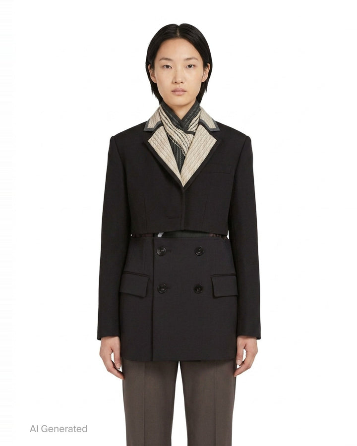 Double-Faced Silk Cotton Jacket | sacai | Club21 - front