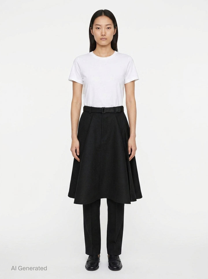 Double-Faced Silk Cotton Pants | sacai | Club21 - front