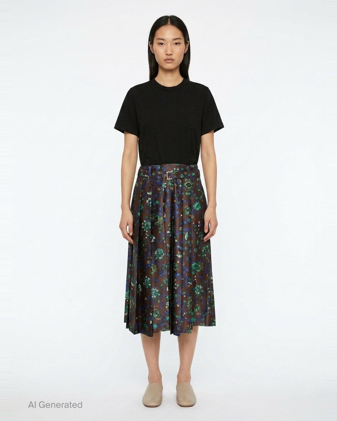 Floral Print Cotton Jersey Dress | sacai | Club21 - front
