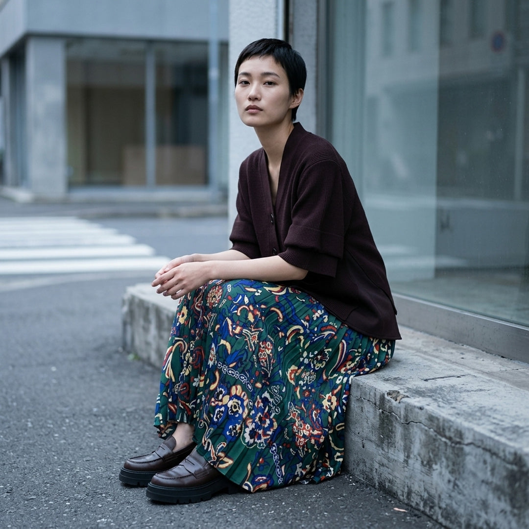 Floral Print Pleated Midi Skirt | sacai | Club21 - lifestyle