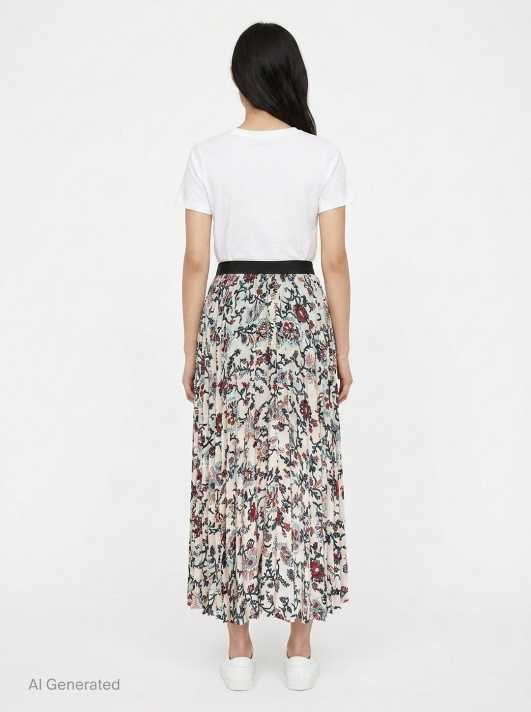 Floral Print Pleated Skirt | sacai | Club21 - back