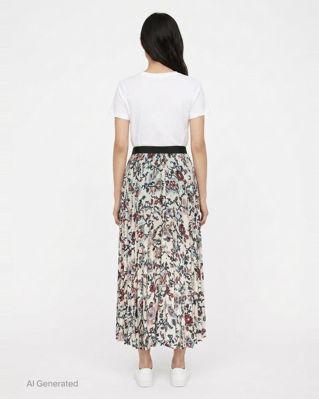 Floral Print Pleated Skirt | sacai | Club21 - back
