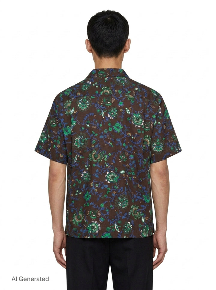 Floral Print Short Sleeve Shirt | sacai | Club21 - back