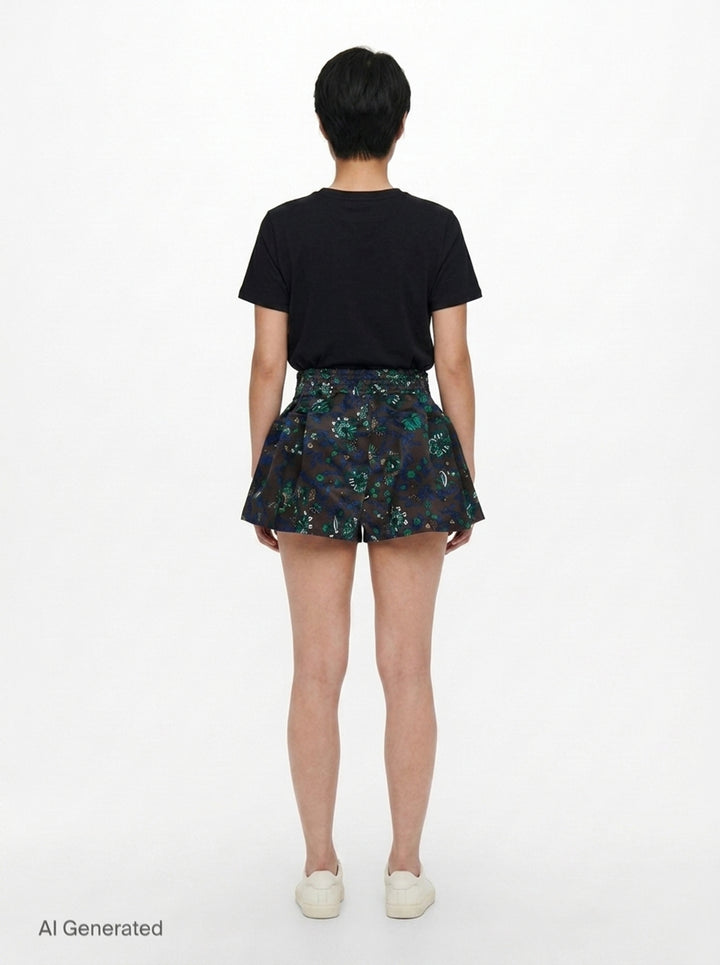 Floral Print Shorts | sacai | Club21 - back