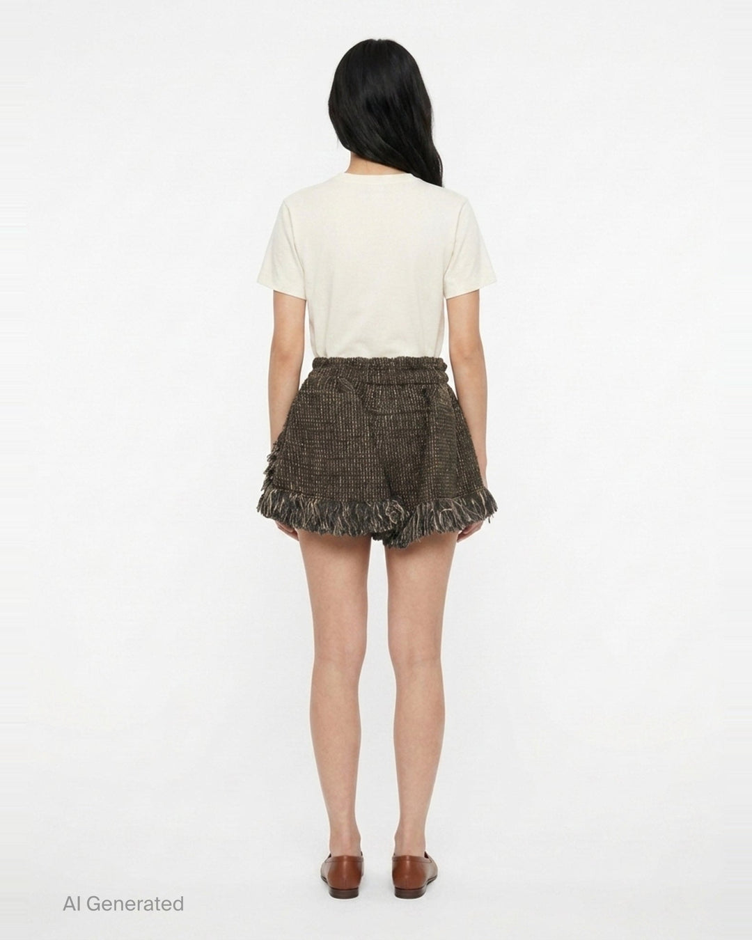 Fringe Tweed Mini Skirt | sacai | Club21 - back