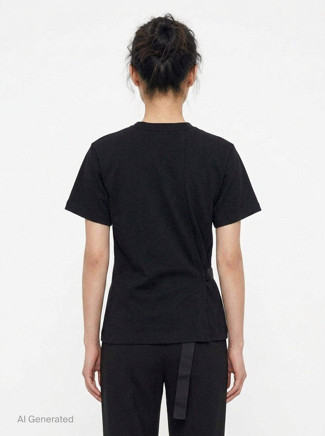 Graphic Print Belted T-Shirt | sacai | Club21 - back
