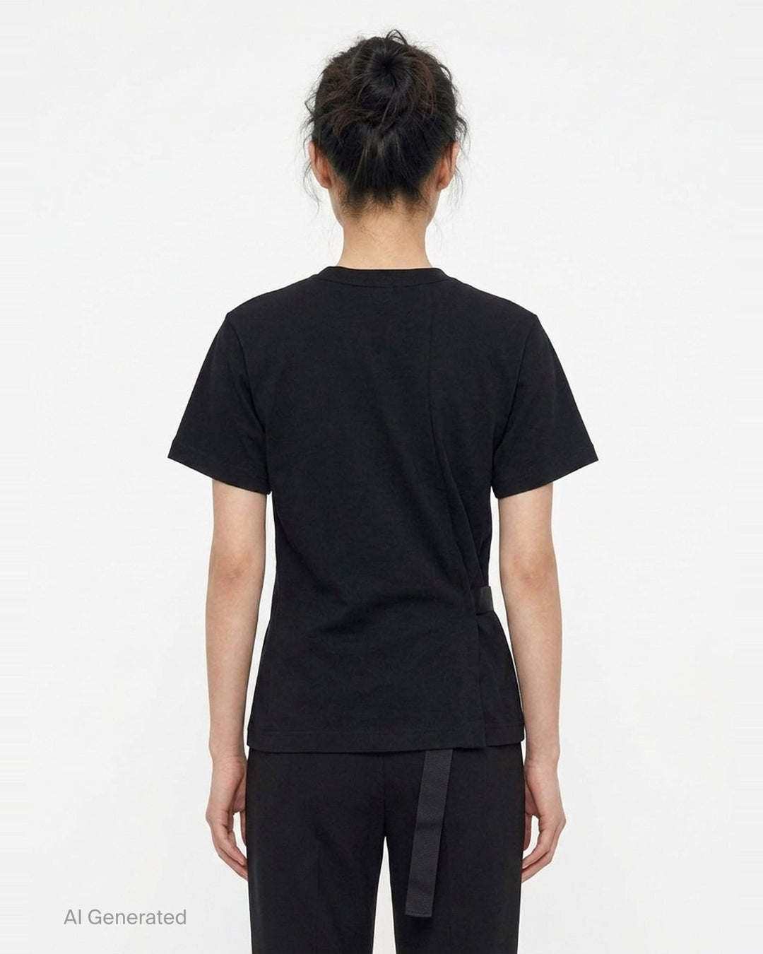 Graphic Print Belted T-Shirt | sacai | Club21 - back