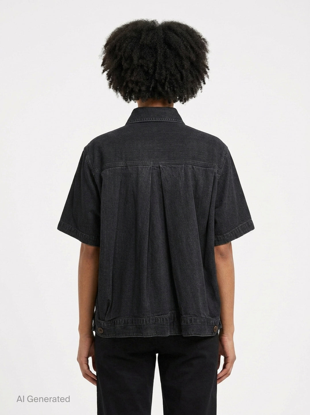 Short Sleeve Denim Shirt | sacai | Club21 - back