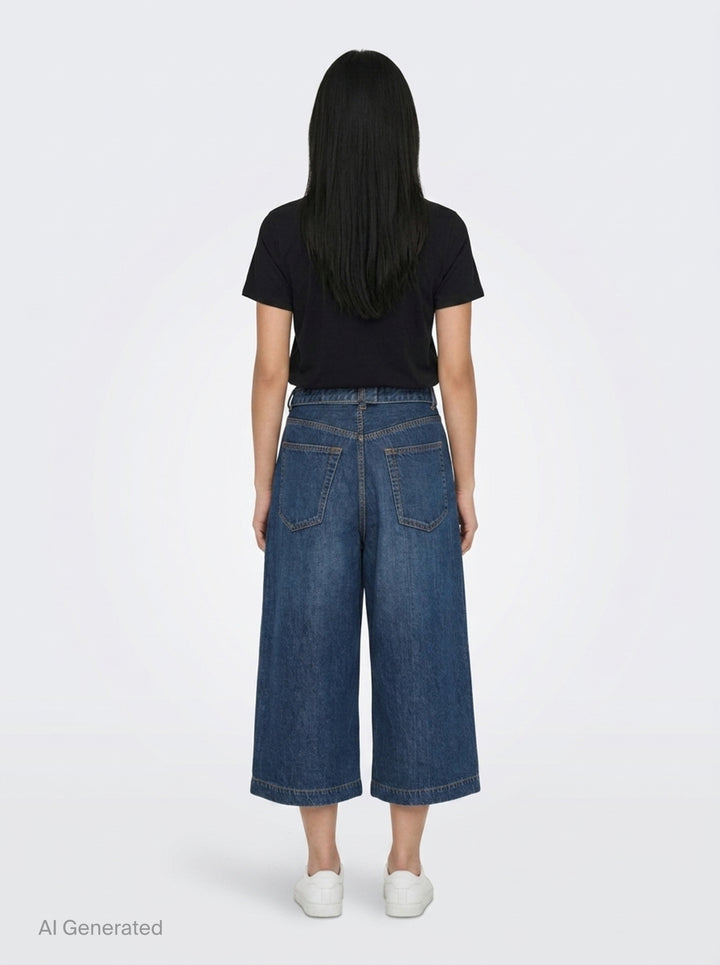 Wide Leg Denim Shorts | sacai | Club21 - back