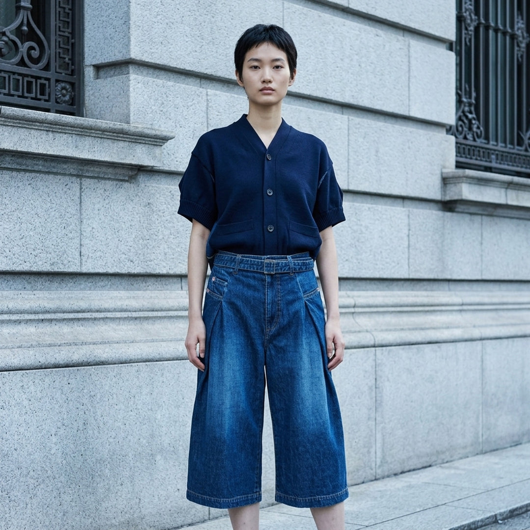 Wide Leg Denim Shorts | sacai | Club21 - lifestyle