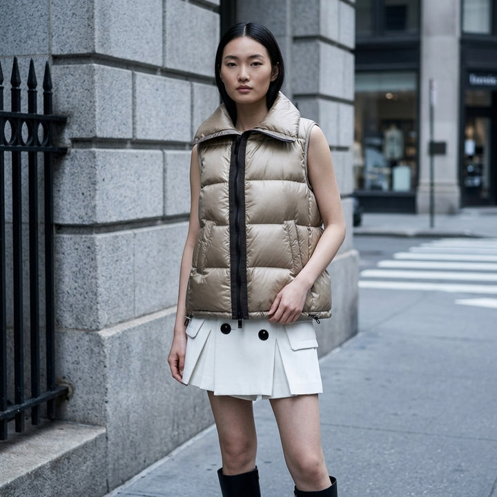Metallic Puffer Gilet Vest | sacai | Club21 - lifestyle