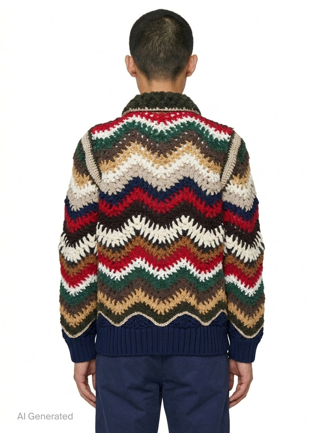 Mix Crochet Knit Blouson | sacai | Club21 - back