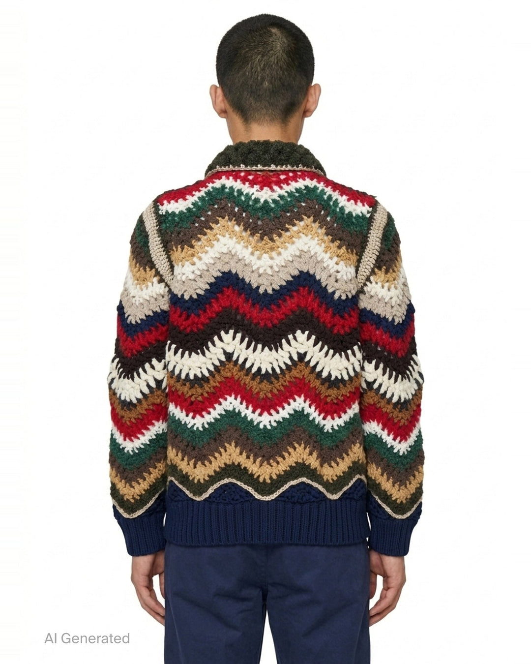 Mix Crochet Knit Blouson | sacai | Club21 - back