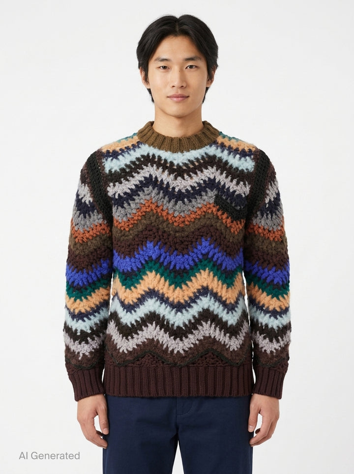 Mix Crochet Knit Pullover | sacai | Club21 - front