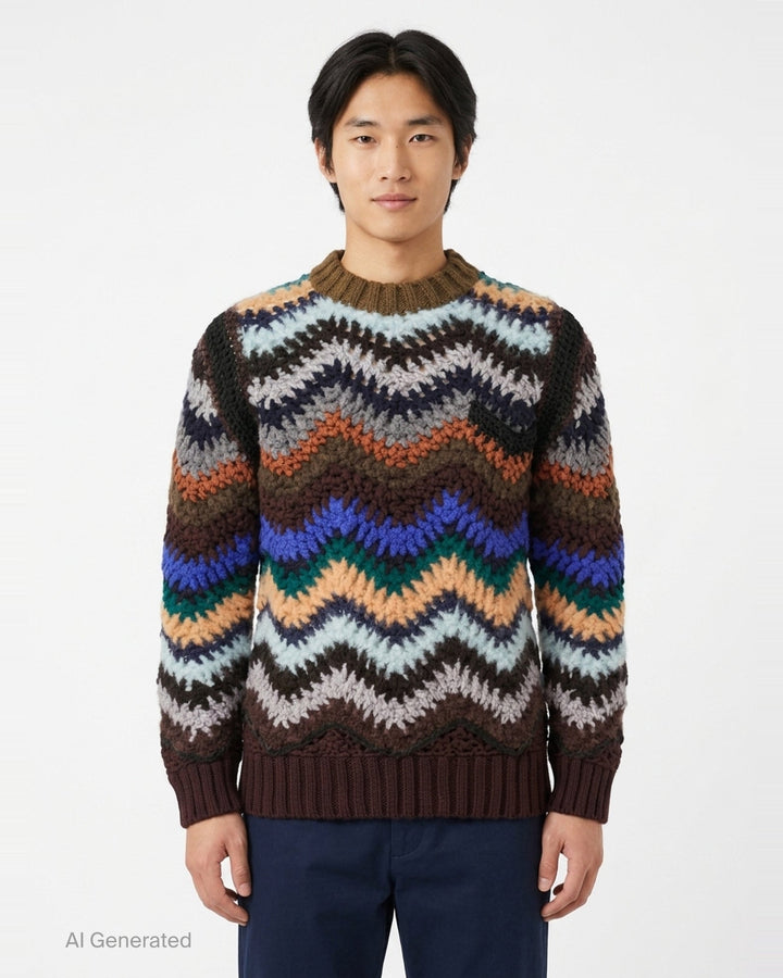 Mix Crochet Knit Pullover | sacai | Club21 - front