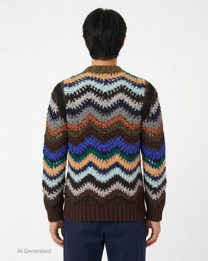 Mix Crochet Knit Pullover | sacai | Club21 - back