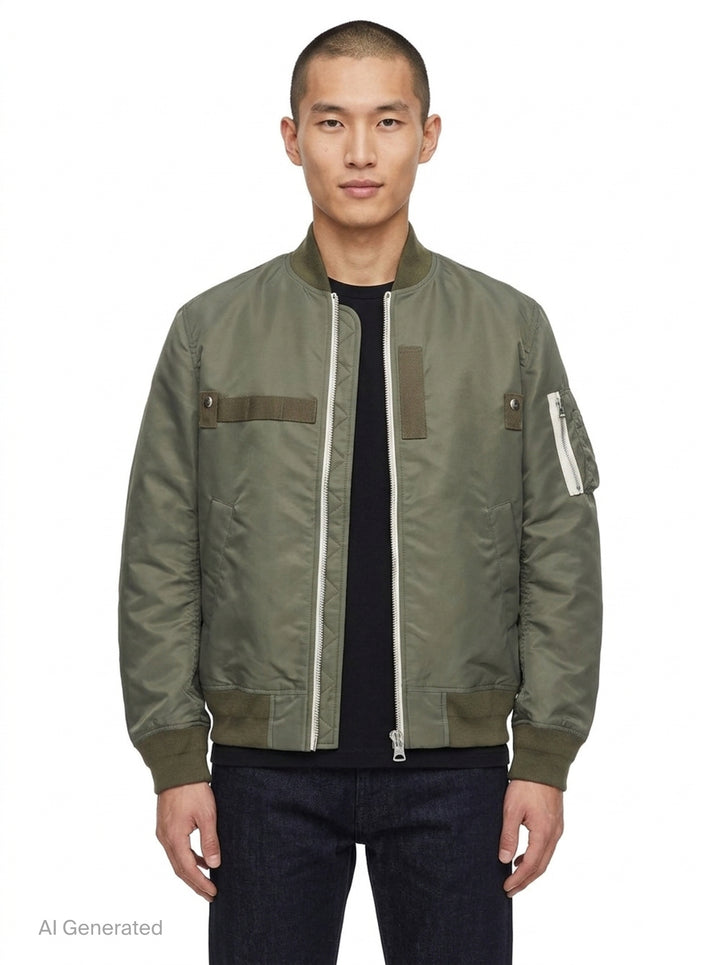 Nylon Twill Blouson Jacket | sacai | Club21 - front