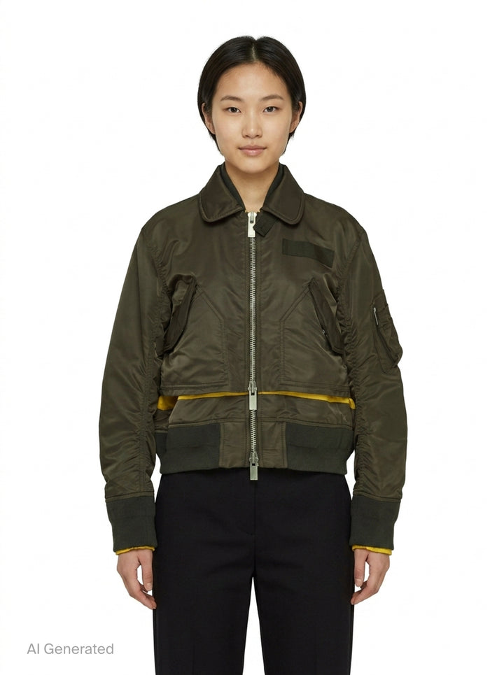 Nylon Twill Bomber Blouson | sacai | Club21 - front