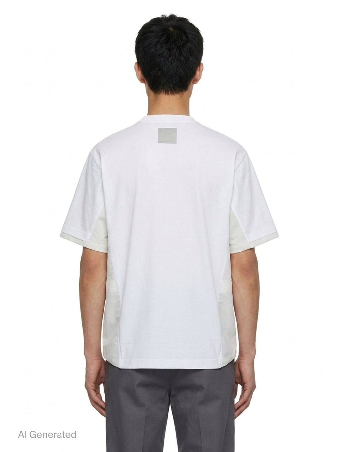 Nylon Twill Cotton Jersey T-Shirt | sacai | Club21 - back